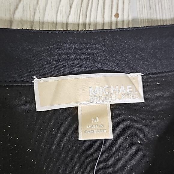 Michael Kors Gold A-Line Ruffle Mini Skirt Womens Size Medium NWT - Picture 3 of 6